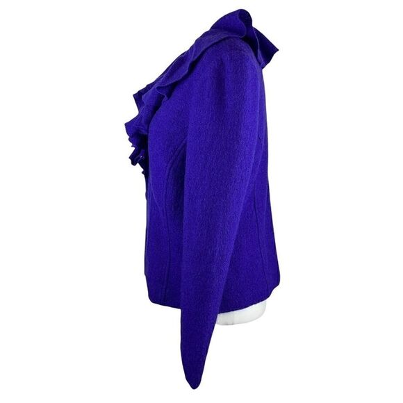 Ruffled collar 100% wool blazer (0203) - Picture 6 of 8